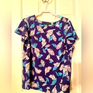 Lane Bryant top with fluttery cap sleeves
